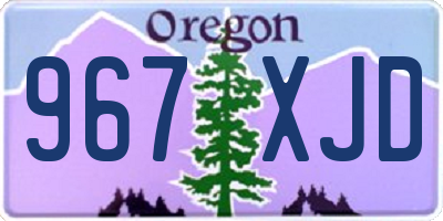 OR license plate 967XJD