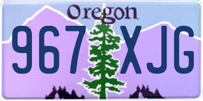 OR license plate 967XJG