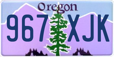 OR license plate 967XJK