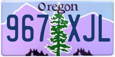 OR license plate 967XJL