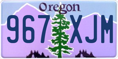 OR license plate 967XJM
