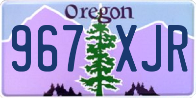 OR license plate 967XJR