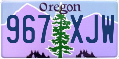 OR license plate 967XJW