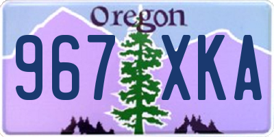 OR license plate 967XKA