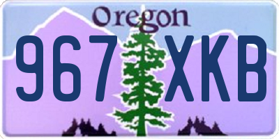 OR license plate 967XKB