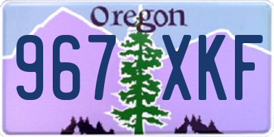 OR license plate 967XKF