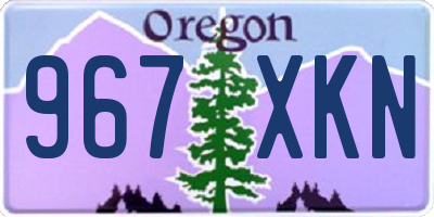 OR license plate 967XKN