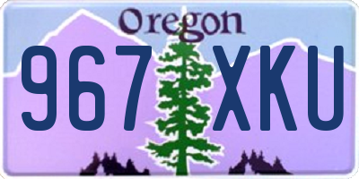 OR license plate 967XKU