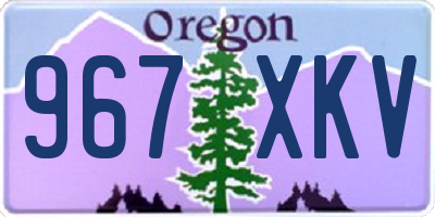 OR license plate 967XKV
