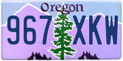 OR license plate 967XKW