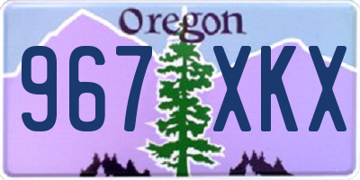 OR license plate 967XKX