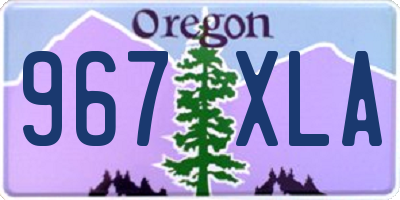 OR license plate 967XLA