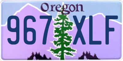 OR license plate 967XLF