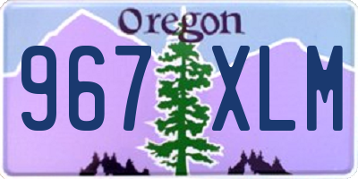 OR license plate 967XLM