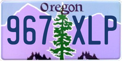 OR license plate 967XLP