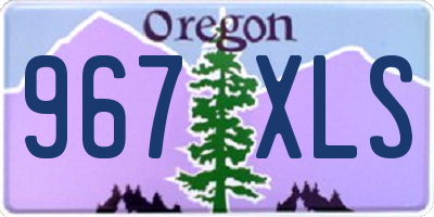 OR license plate 967XLS