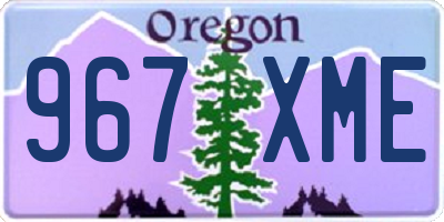 OR license plate 967XME