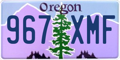 OR license plate 967XMF