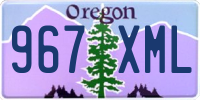 OR license plate 967XML