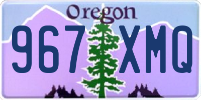 OR license plate 967XMQ
