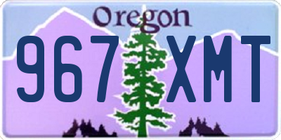 OR license plate 967XMT