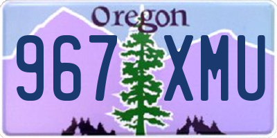 OR license plate 967XMU