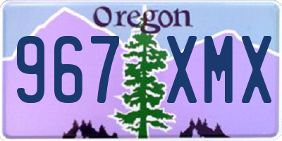 OR license plate 967XMX