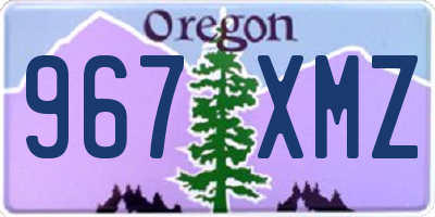 OR license plate 967XMZ