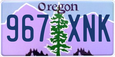 OR license plate 967XNK