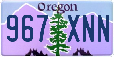 OR license plate 967XNN