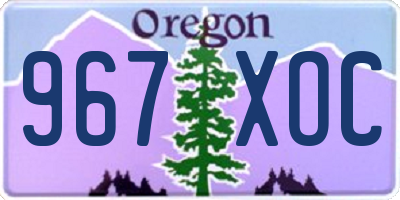 OR license plate 967XOC