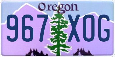 OR license plate 967XOG