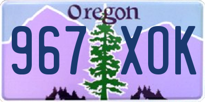 OR license plate 967XOK