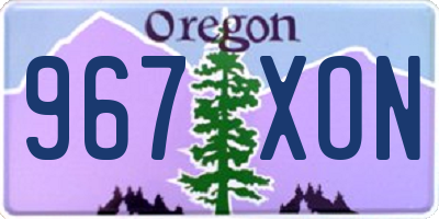 OR license plate 967XON