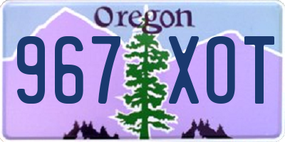 OR license plate 967XOT