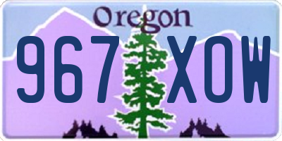 OR license plate 967XOW