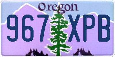 OR license plate 967XPB