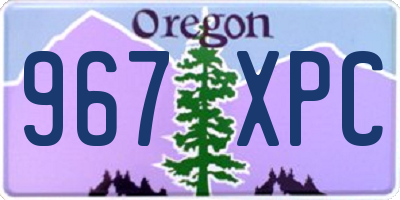 OR license plate 967XPC
