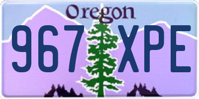OR license plate 967XPE
