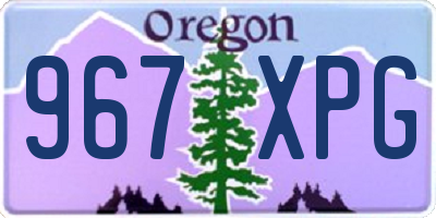 OR license plate 967XPG