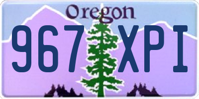 OR license plate 967XPI