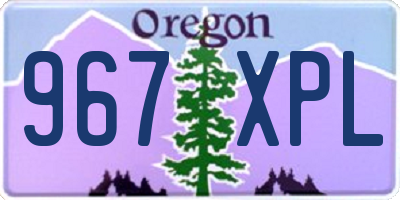 OR license plate 967XPL