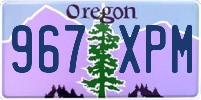 OR license plate 967XPM