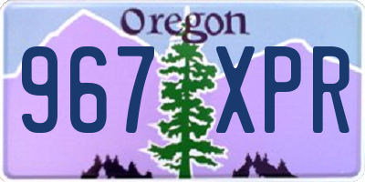 OR license plate 967XPR