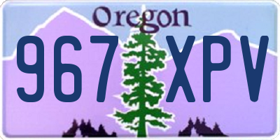 OR license plate 967XPV
