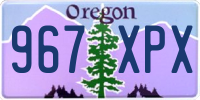 OR license plate 967XPX