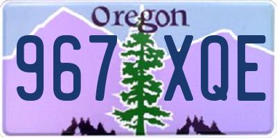 OR license plate 967XQE