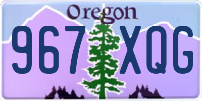 OR license plate 967XQG