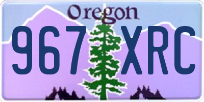 OR license plate 967XRC