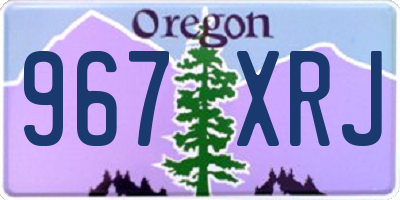 OR license plate 967XRJ